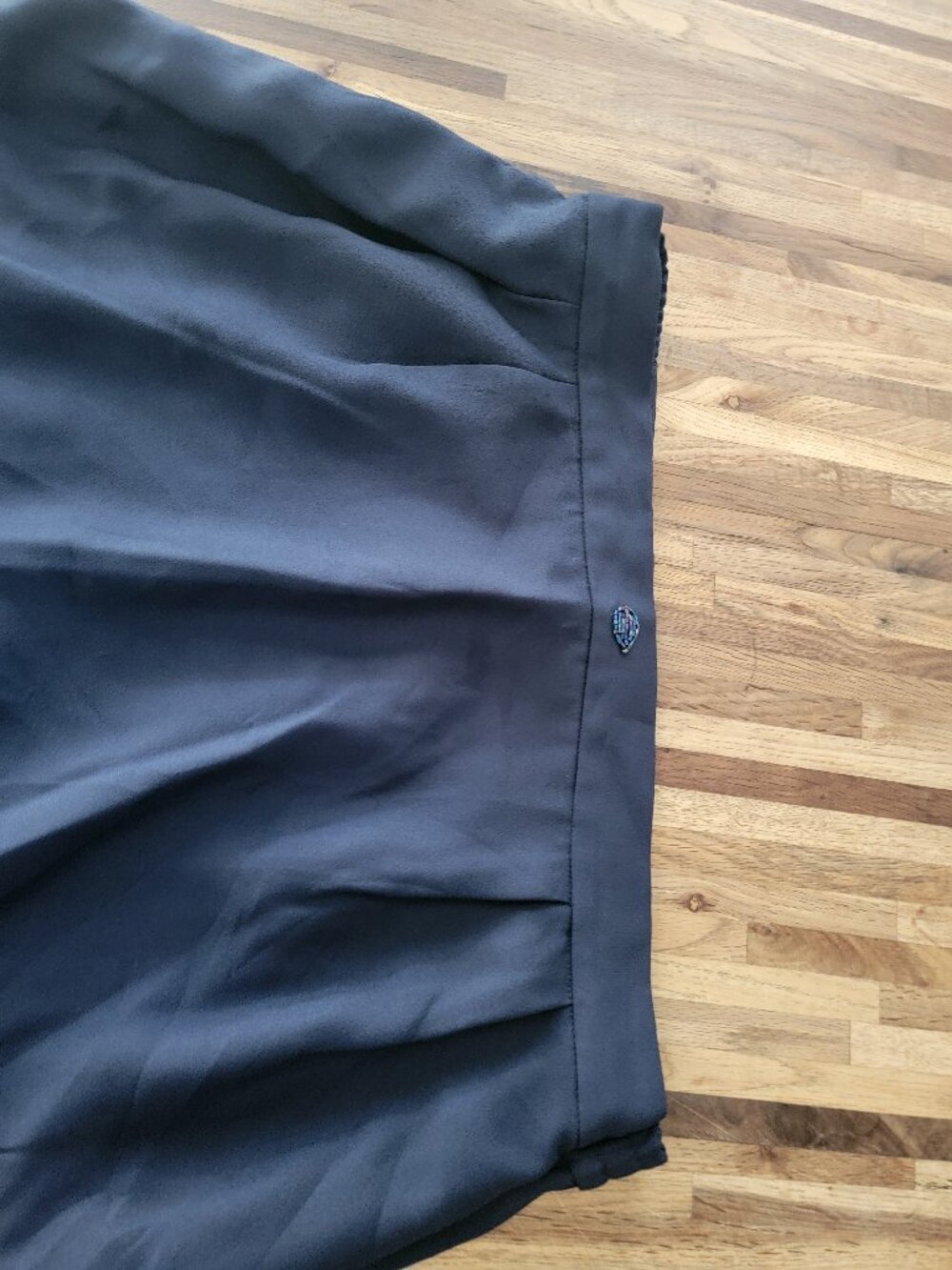KB Stella Louise Satin Navy Blue Maxi Length Trouser/Pencil Skirt Vintage 80's - Picture 3 of 13